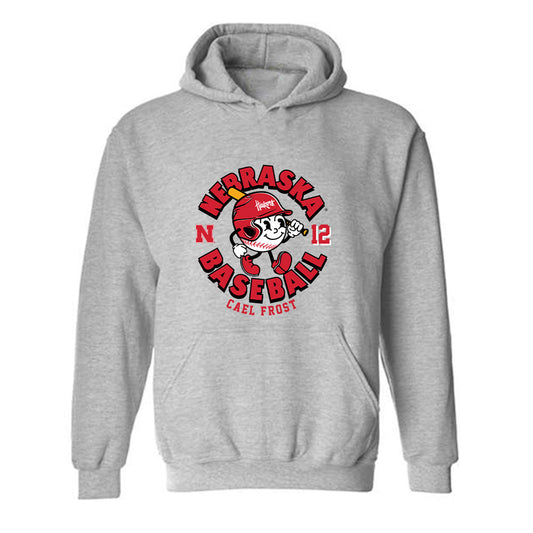 Nebraska - NCAA Baseball : Cael Frost - Fashion Shersey Hooded Sweatshirt-0