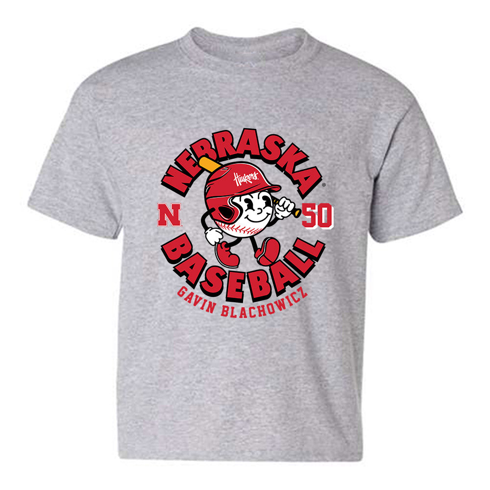 Nebraska - NCAA Baseball : Gavin Blachowicz - Fashion Shersey Youth T-Shirt-0