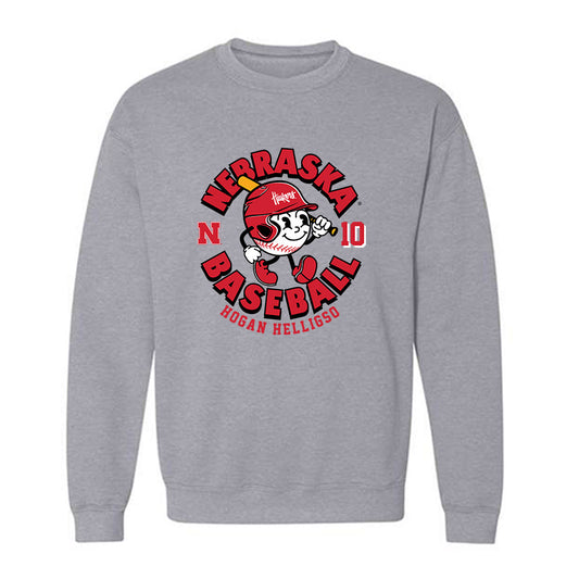 Nebraska - NCAA Baseball : Hogan Helligso - Fashion Shersey Crewneck Sweatshirt-0