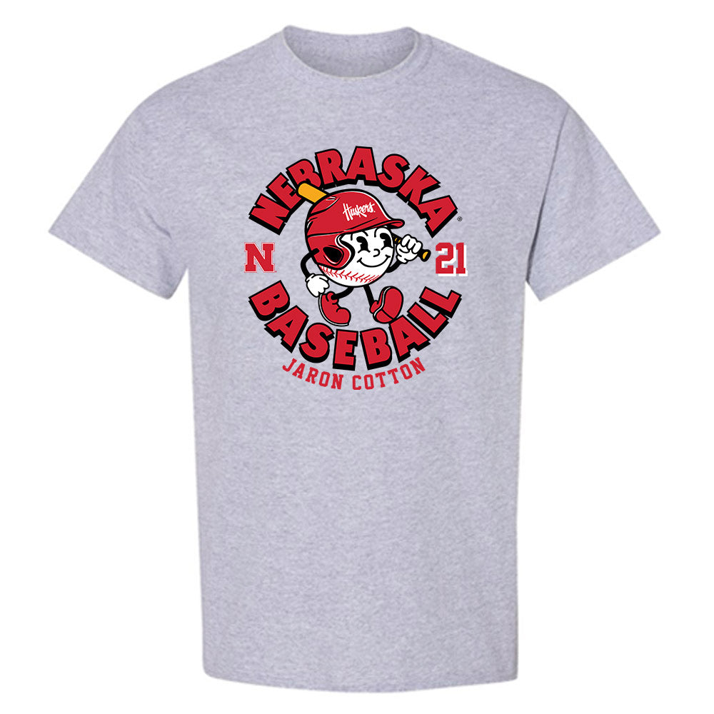 Nebraska - NCAA Baseball : Jaron Cotton - Fashion Shersey T-Shirt-0