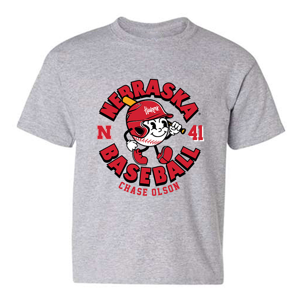 Nebraska - NCAA Baseball : Chase Olson - Fashion Shersey Youth T-Shirt-0