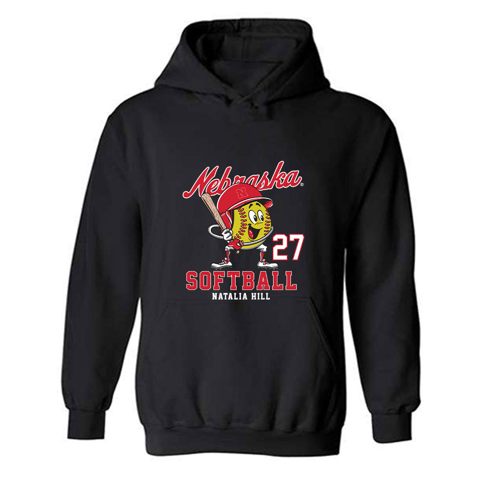 Nebraska - NCAA Softball : Natalia Hill - Fashion Shersey Hooded Sweatshirt-0