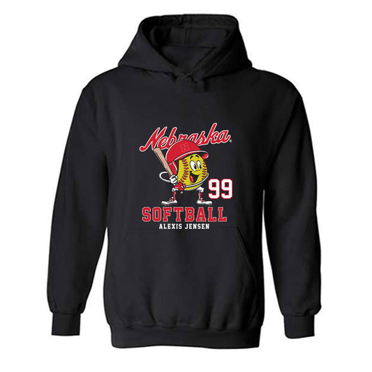 Nebraska - NCAA Softball : Alexis Jensen - Fashion Shersey Hooded Sweatshirt-0