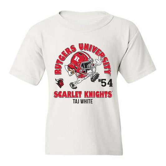 Rutgers - NCAA Football : Taj White - Sport Shersey Youth T-Shirt-0