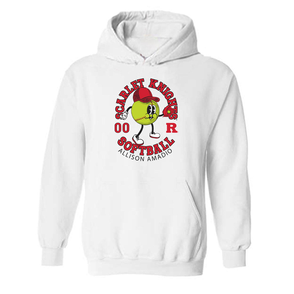 Rutgers - NCAA Softball : Allison Amadio - Fashion Shersey Hooded Sweatshirt-0