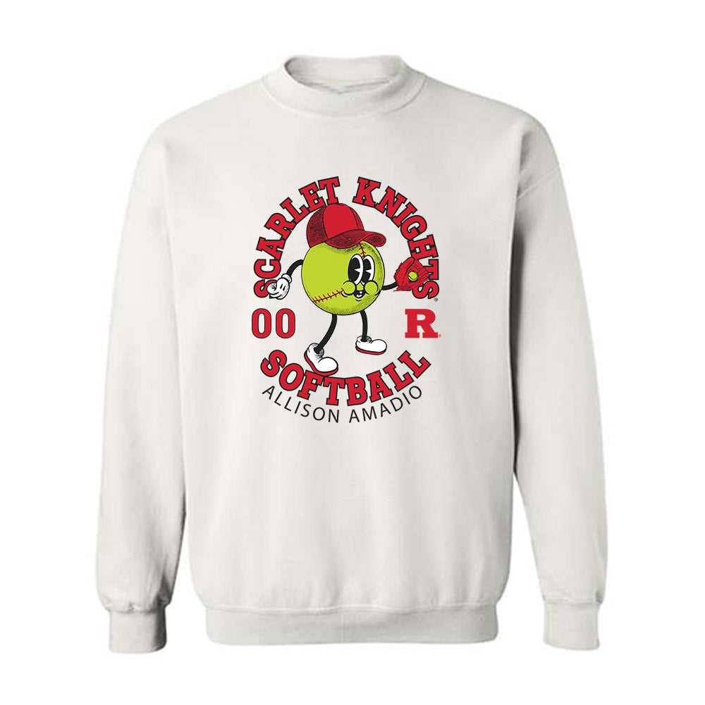 Rutgers - NCAA Softball : Allison Amadio - Fashion Shersey Crewneck Sweatshirt-0