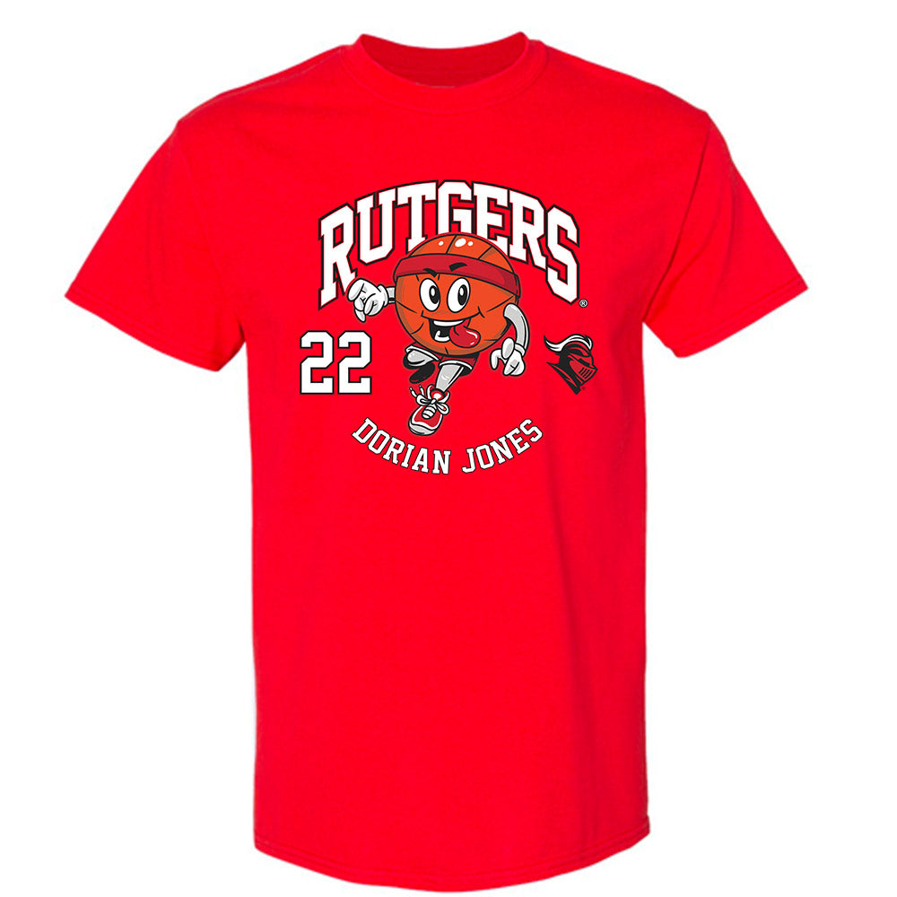 Rutgers - NCAA Men's Basketball : Dorian Jones - Fashion Shersey T-Shirt-0