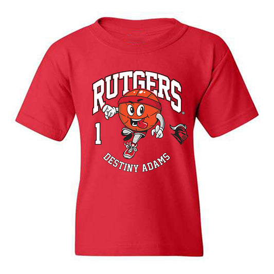 Rutgers - NCAA Women's Basketball : Destiny Adams - Fashion Shersey Youth T-Shirt-0