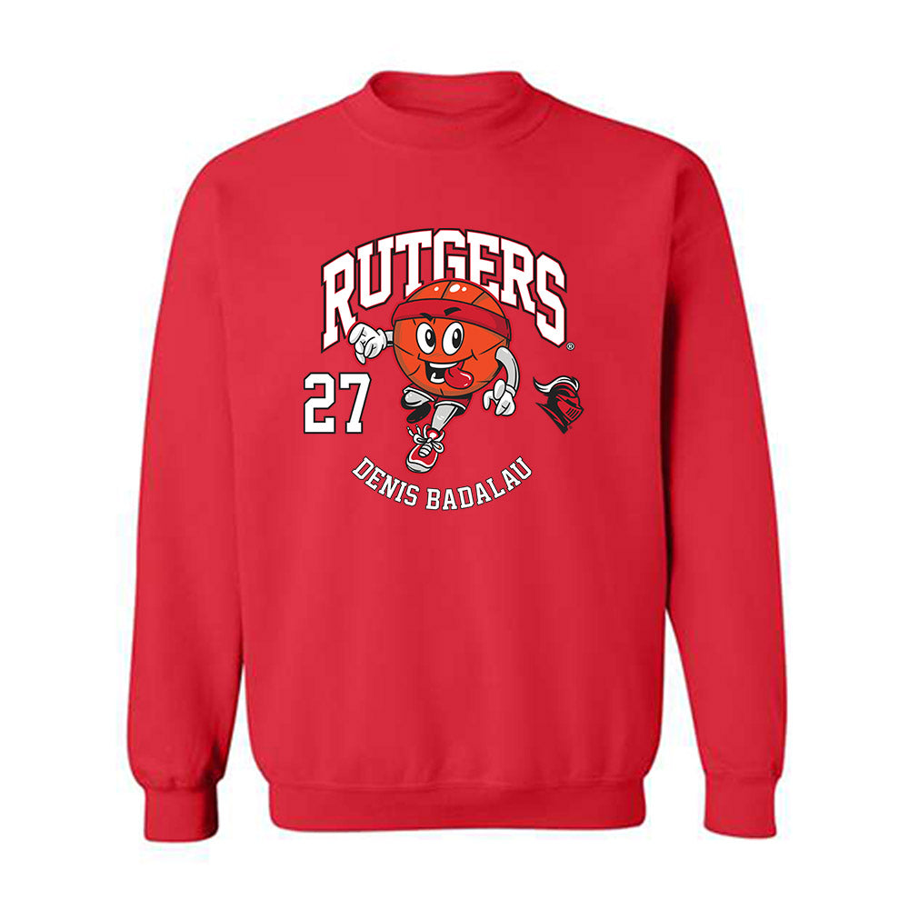 Rutgers - NCAA Men's Basketball : Denis Badalau - Fashion Shersey Crewneck Sweatshirt-0