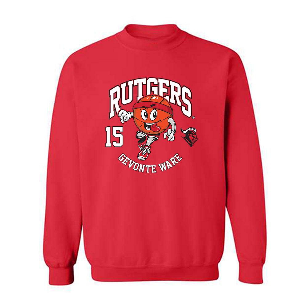 Rutgers - NCAA Men's Basketball : Gevonte Ware - Fashion Shersey Crewneck Sweatshirt-0