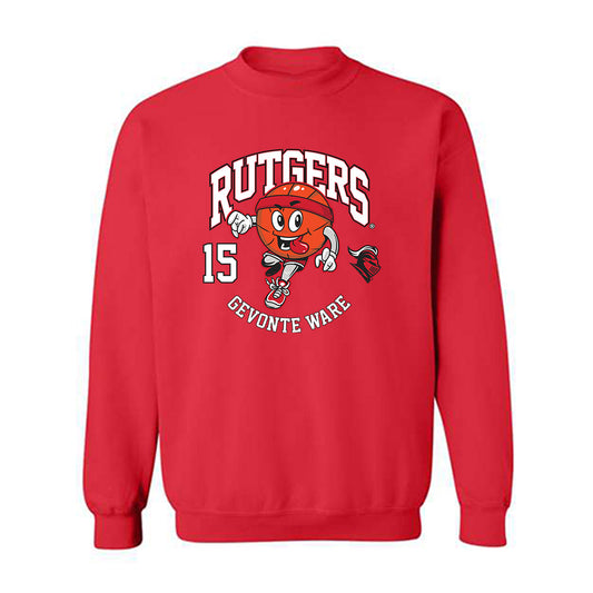 Rutgers - NCAA Men's Basketball : Gevonte Ware - Fashion Shersey Crewneck Sweatshirt-0
