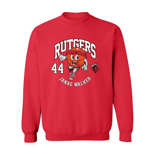 Rutgers - NCAA Women's Basketball : Janae Walker - Fashion Shersey Crewneck Sweatshirt