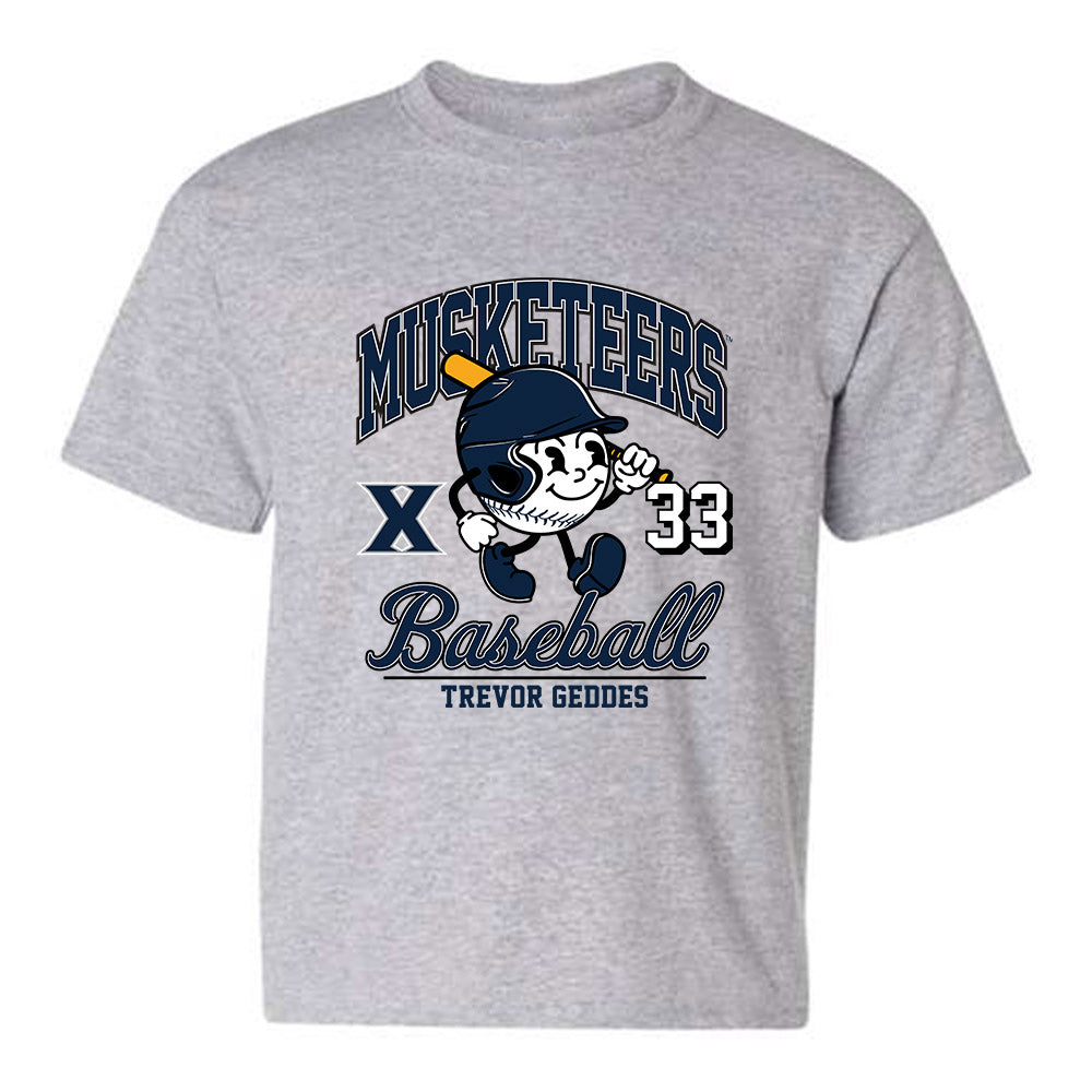 Xavier - NCAA Baseball : Trevor Geddes - Fashion Shersey Youth T-Shirt