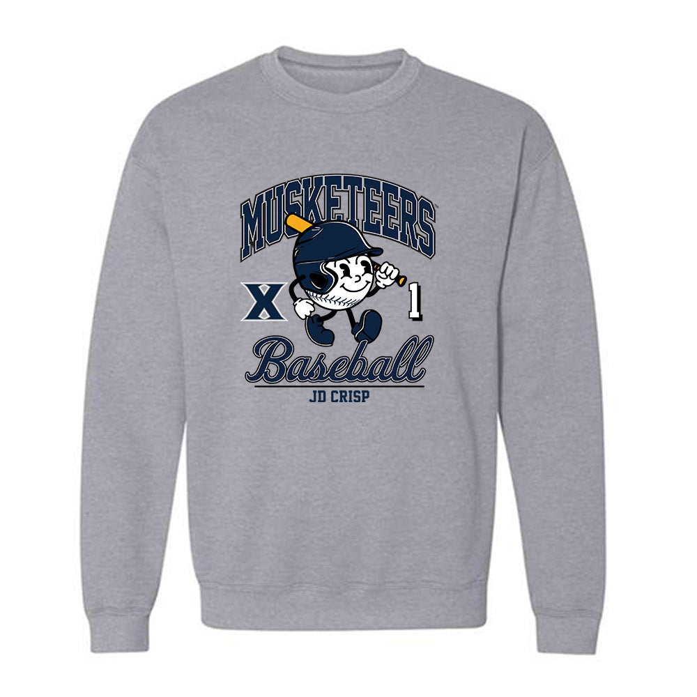 Xavier - NCAA Baseball : JD Crisp - Fashion Shersey Crewneck Sweatshirt-0