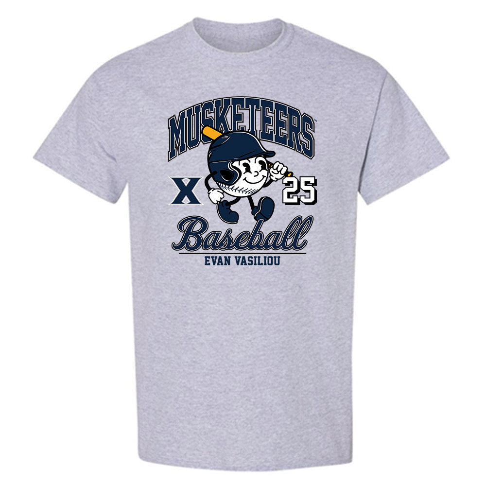 Xavier - NCAA Baseball : Evan Vasiliou - Fashion Shersey T-Shirt-0