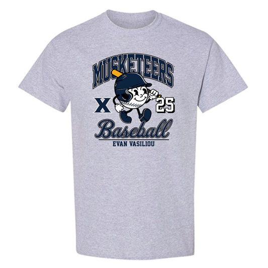 Xavier - NCAA Baseball : Evan Vasiliou - Fashion Shersey T-Shirt-0