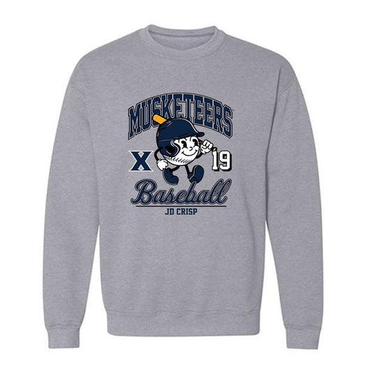 Xavier - NCAA Baseball : JD Crisp - Fashion Shersey Crewneck Sweatshirt