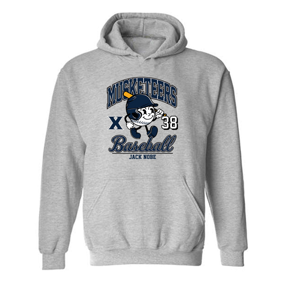 Xavier - NCAA Baseball : Jack Nobe - Fashion Shersey Hooded Sweatshirt-0