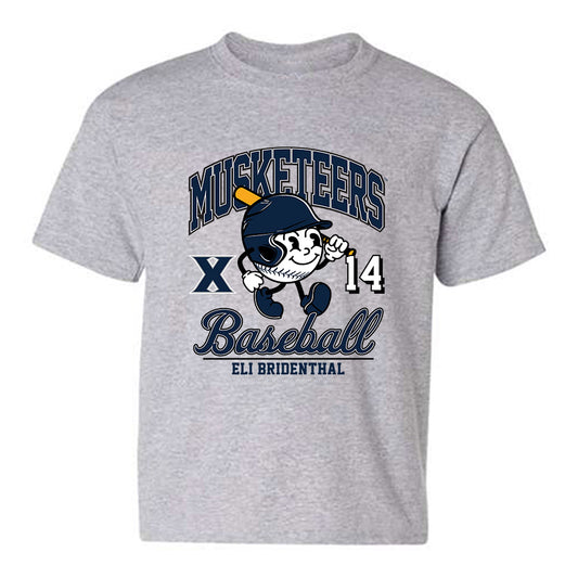 Xavier - NCAA Baseball : Eli Bridenthal - Fashion Shersey Youth T-Shirt-0