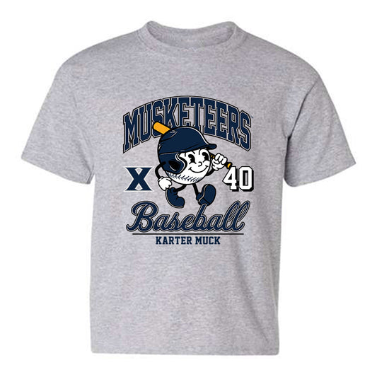 Xavier - NCAA Baseball : Karter Muck - Fashion Shersey Youth T-Shirt-0
