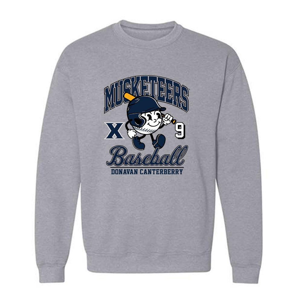 Xavier - NCAA Baseball : Donavan Canterberry - Fashion Shersey Crewneck Sweatshirt-0