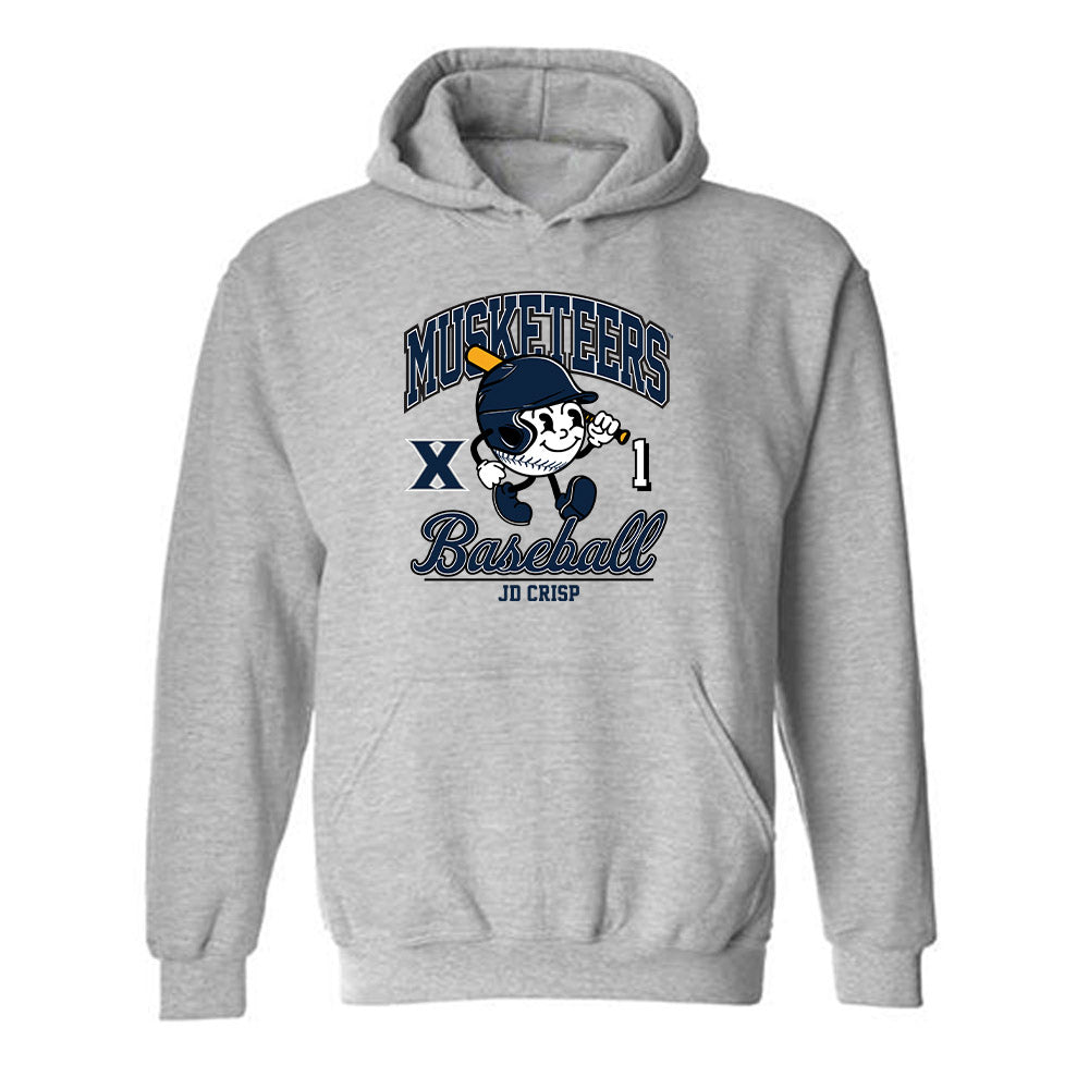 Xavier - NCAA Baseball : JD Crisp - Fashion Shersey Hooded Sweatshirt-0