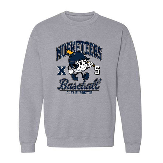 Xavier - NCAA Baseball : Clay Burdette - Fashion Shersey Crewneck Sweatshirt-0