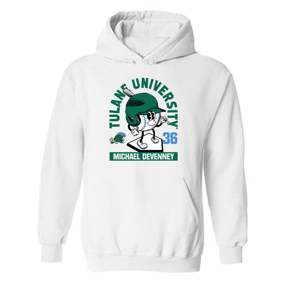 Tulane - NCAA Baseball : Michael Devenney - Fashion Shersey Hooded Sweatshirt-0