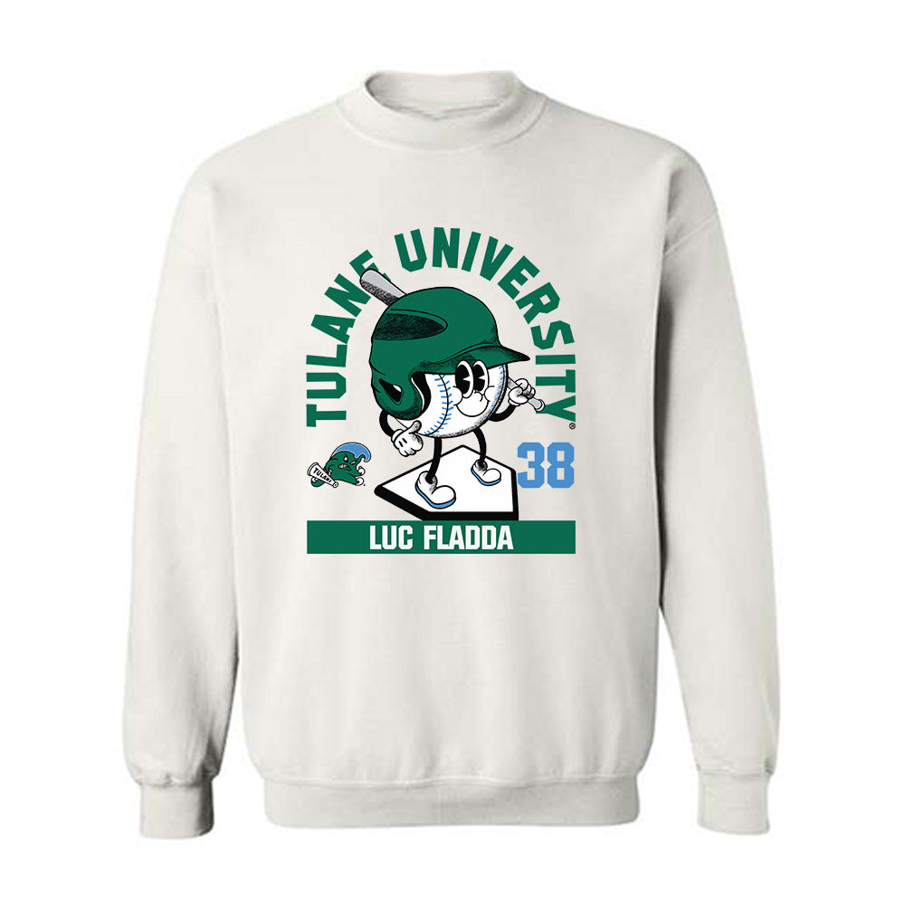 Tulane - NCAA Baseball : Luc fladda - Fashion Shersey Crewneck Sweatshirt