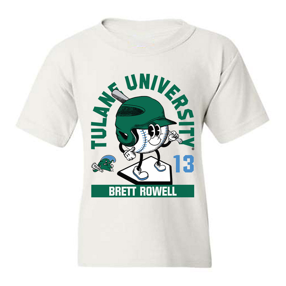 Tulane - NCAA Baseball : Brett Rowell - Fashion Shersey Youth T-Shirt-0