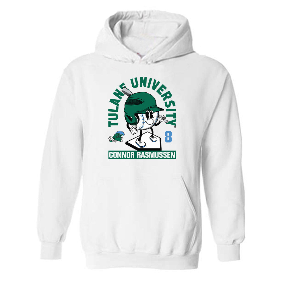 Tulane - NCAA Baseball : Connor Rasmussen - Fashion Shersey Hooded Sweatshirt