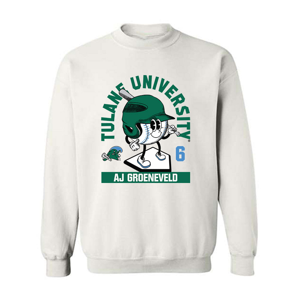 Tulane - NCAA Baseball : Aj Groeneveld - Fashion Shersey Crewneck Sweatshirt-0