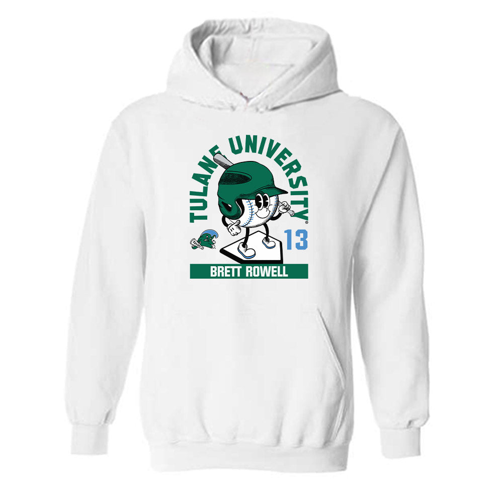 Tulane - NCAA Baseball : Brett Rowell - Fashion Shersey Hooded Sweatshirt-0