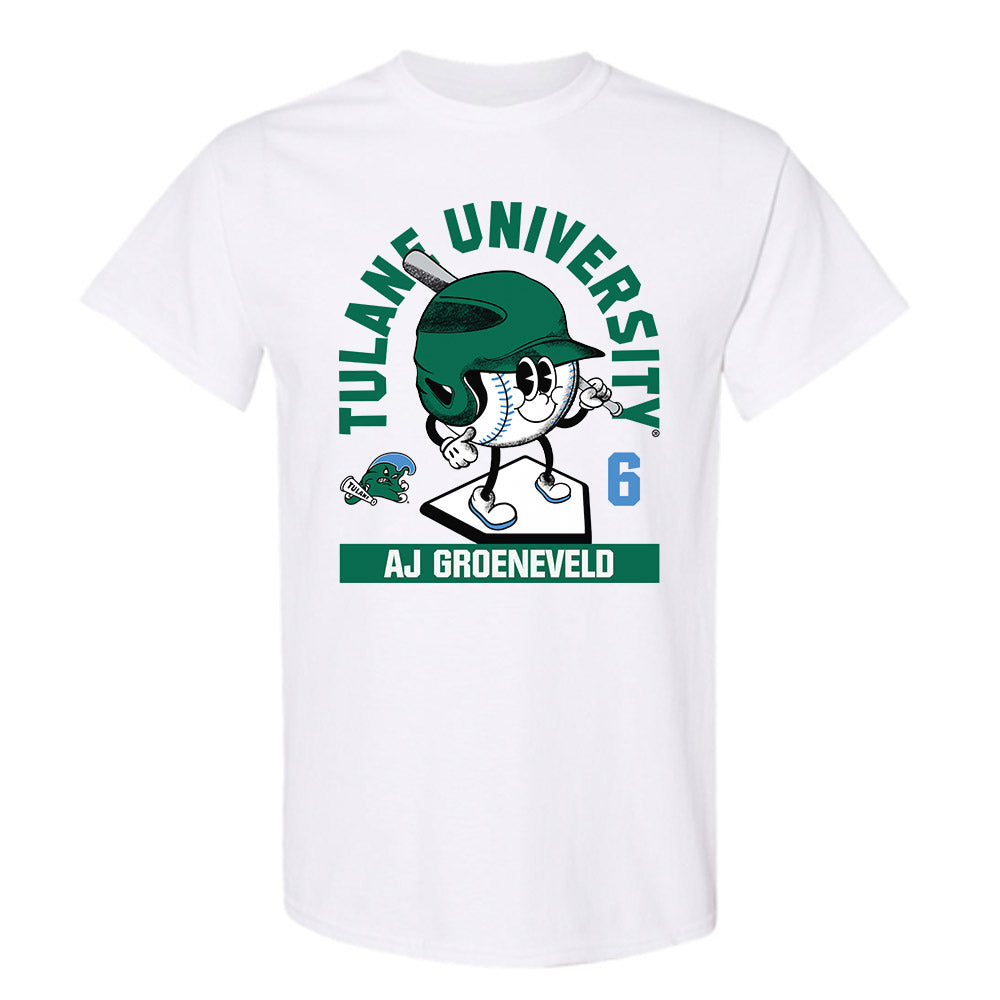 Tulane - NCAA Baseball : Aj Groeneveld - Fashion Shersey T-Shirt-0