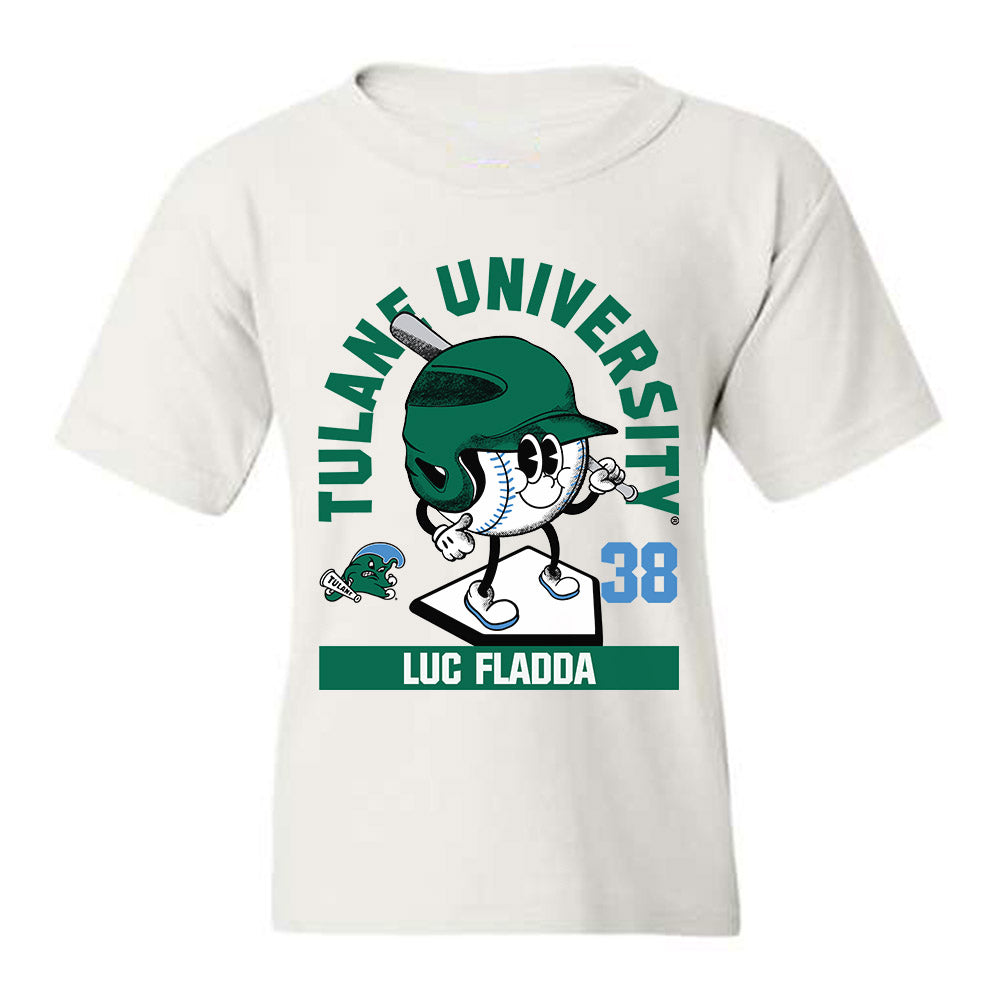 Tulane - NCAA Baseball : Luc fladda - Fashion Shersey Youth T-Shirt