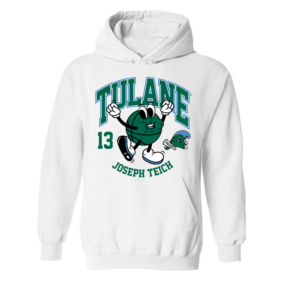 Tulane - NCAA Men's Basketball : Joseph Teich - Fashion Shersey Hooded Sweatshirt