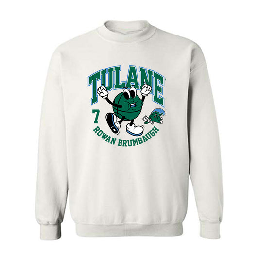 Tulane - NCAA Men's Basketball : Rowan Brumbaugh - Fashion Shersey Crewneck Sweatshirt-0