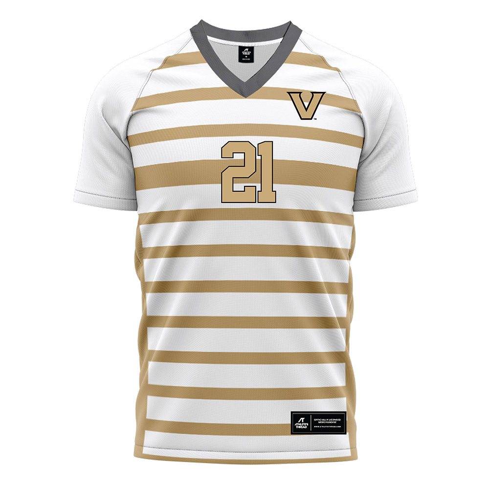 Vanderbilt - NCAA Women's Soccer : Mary beth McLaughlin - Stripes Soccer Jersey-0