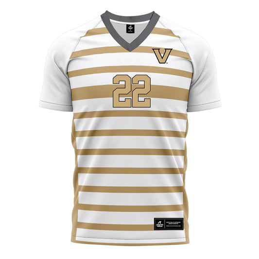 Vanderbilt - NCAA Women's Soccer : Ellett Smith - Stripes Soccer Jersey-0