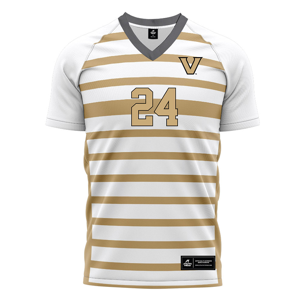 Vanderbilt - NCAA Women's Soccer : Courtney Jones - Stripes Soccer Jersey