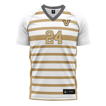 Vanderbilt - NCAA Women's Soccer : Courtney Jones - Stripes Soccer Jersey