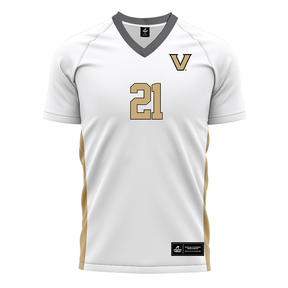 Vanderbilt - NCAA Women's Soccer : Mary beth McLaughlin - White Soccer Jersey-0