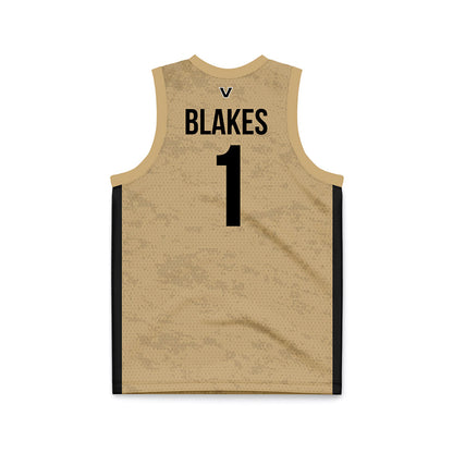 Vanderbilt - NCAA Women's Basketball : Mikayla Blakes - Gold Basketball Jersey-1