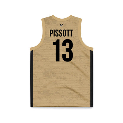 Vanderbilt - NCAA Women's Basketball : Justine Pissott - Gold Basketball Jersey
