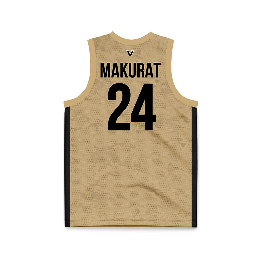 Vanderbilt - NCAA Women's Basketball : Agata Makurat - Gold Basketball Jersey-1