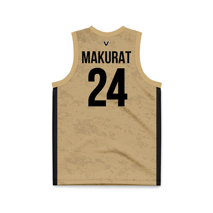 Vanderbilt - NCAA Women's Basketball : Agata Makurat - Gold Basketball Jersey-1