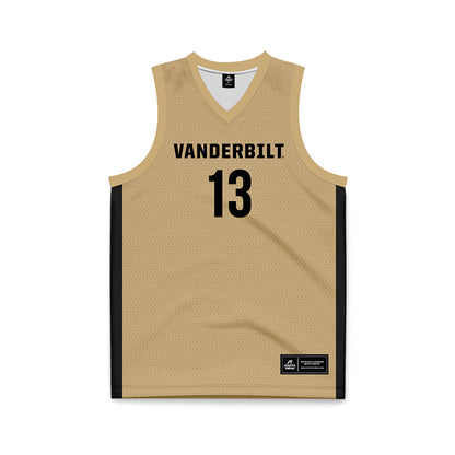 Vanderbilt - NCAA Women's Basketball : Justine Pissott - Gold Basketball Jersey
