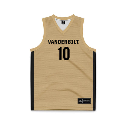 Vanderbilt - NCAA Women's Basketball : Jane Nwaba - Gold Basketball Jersey