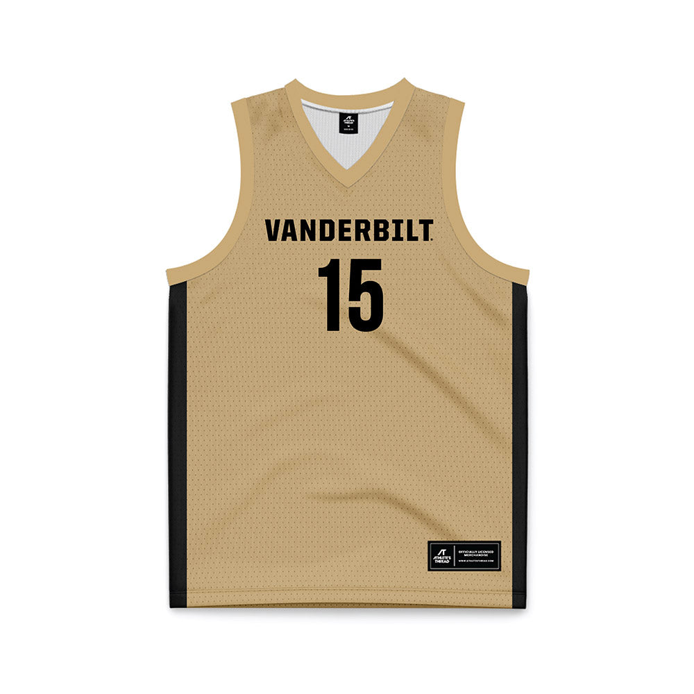 Vanderbilt - NCAA Women's Basketball : Ndjakalenga Mwenentanda - Gold Basketball Jersey-0