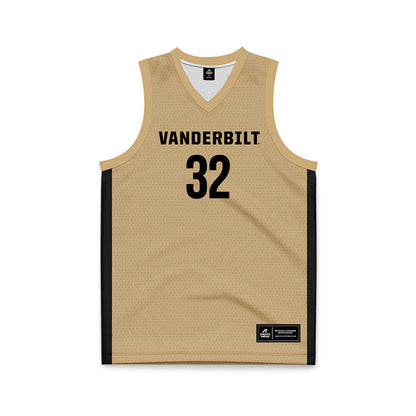Vanderbilt - NCAA Women's Basketball : Aalyah Del Rosario - Gold Basketball Jersey-0